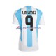 Maillot Argentine Julian Alvarez 9 Copa America 2024 Domicile Homme MC