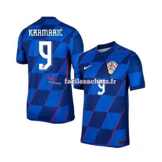 Maillot Croatie Andrej Kramaric 9 Euro 2024 Extérieur Homme MC