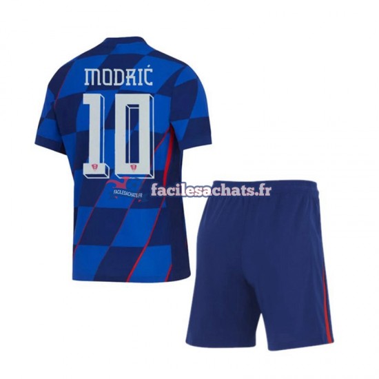 Maillot Croatie Luca Modric 10 Euro 2024 Extérieur Enfant MC