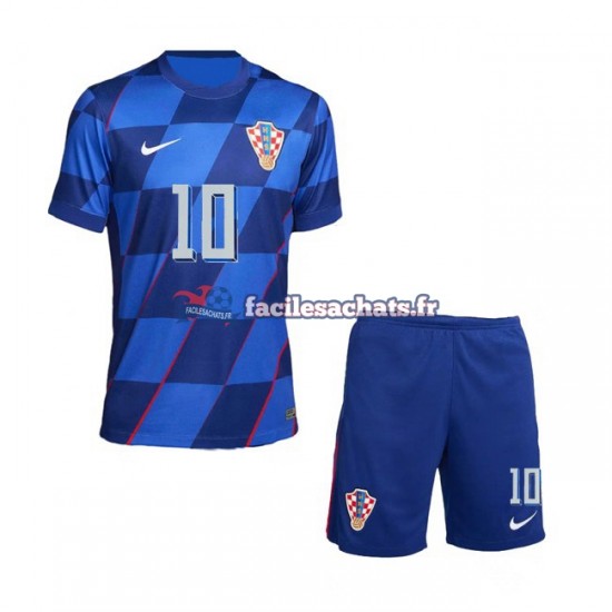 Maillot Croatie Luca Modric 10 Euro 2024 Extérieur Enfant MC