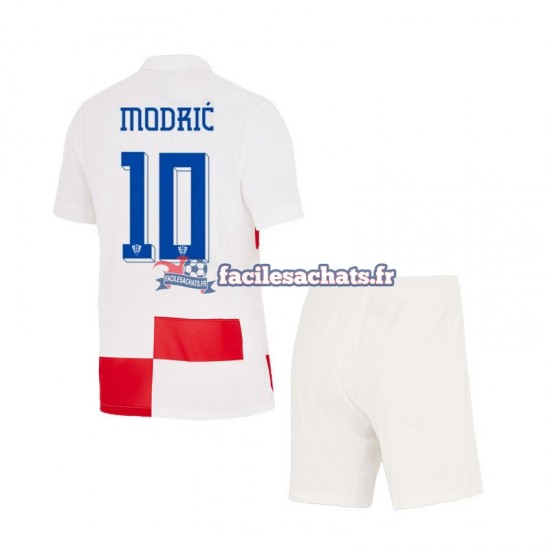 Maillot Croatie Luca Modric 10 Euro 2024 Domicile Enfant MC