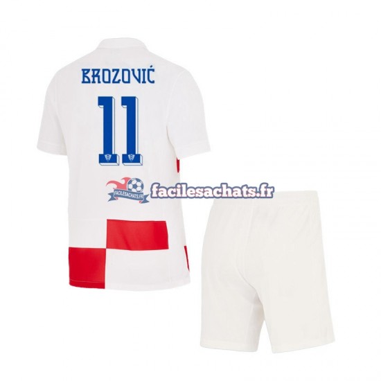 Maillot Croatie Marcelo Brozovic 11 Euro 2024 Domicile Enfant MC