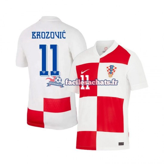 Maillot Croatie Marcelo Brozovic 11 Euro 2024 Domicile Homme MC