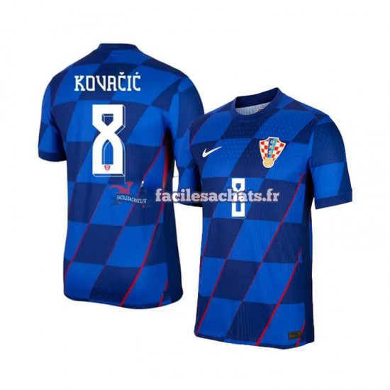 Maillot Croatie Mateo Kovacic 8 Euro 2024 Extérieur Homme MC