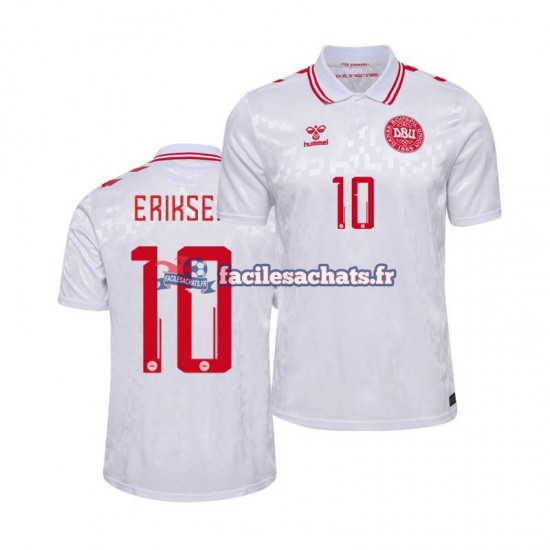 Maillot Danemark Eriksen 10 Euro 2024 Extérieur Homme MC