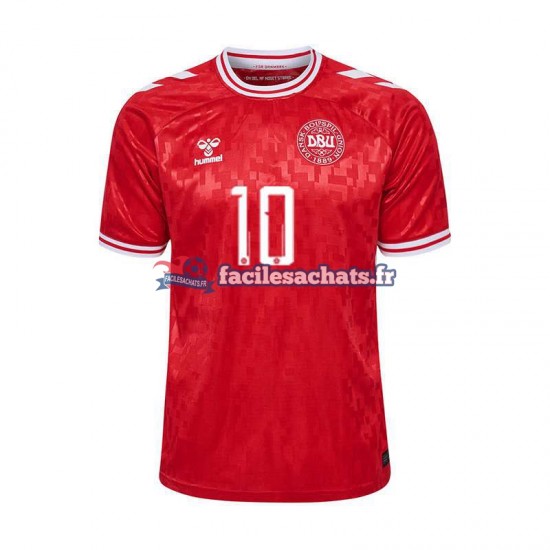 Maillot Danemark Eriksen 10 Euro 2024 Domicile Homme MC