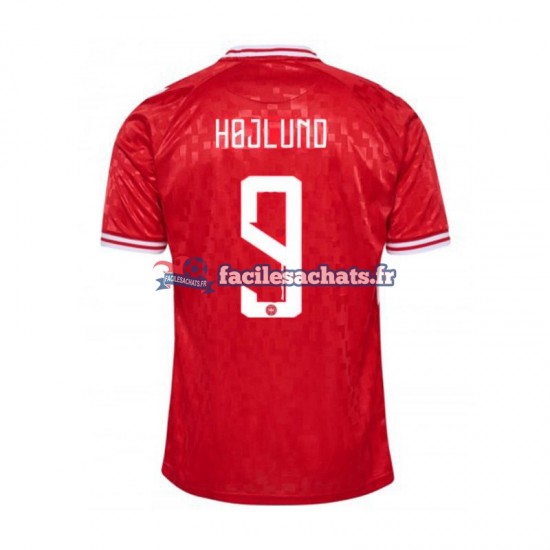 Maillot Danemark Hojlund 9 Euro 2024 Domicile Homme MC