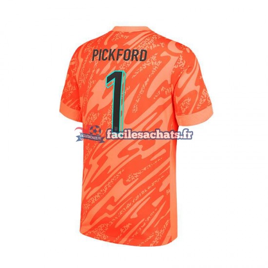 Maillot Angleterre Pickford 1 Euro 2024 Gardien Orange Domicile Homme MC
