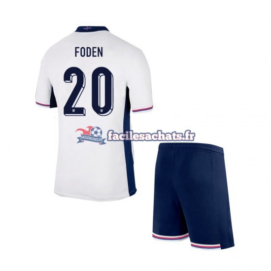 Maillot Angleterre Phil Foden 20 Euro 2024 Domicile Enfant MC