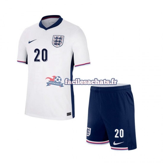 Maillot Angleterre Phil Foden 20 Euro 2024 Domicile Enfant MC