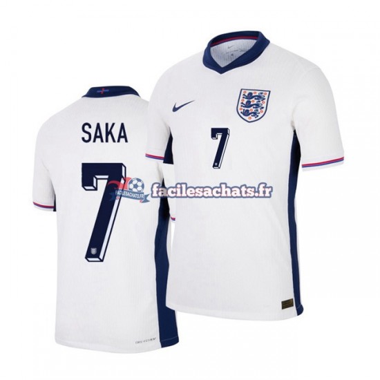 Maillot Angleterre Saka 7 Euro 2024 Blanc Domicile Homme MC