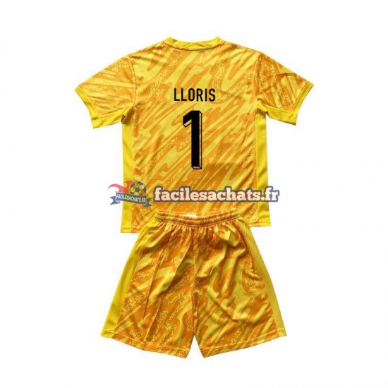 Maillot France Hugo Lloris 1 Euro 2024 Gardien Jaune Domicile Enfant MC