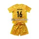 Maillot France Mike Maignan 16 Euro 2024 Gardien Jaune Domicile Enfant MC