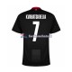 Maillot Georgia Kvaratskhelia 7 Euro 2024 Noir Extérieur Homme MC