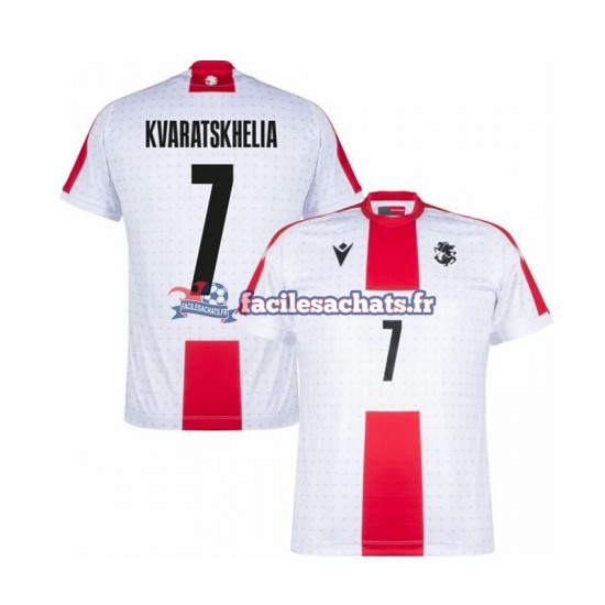 Maillot Georgia Kvaratskhelia 7 Euro 2024 Domicile Homme MC