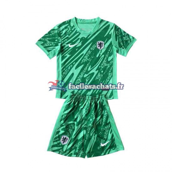 Maillot Pays-Bas Euro 2024 Gardien Vert Domicile Enfant MC