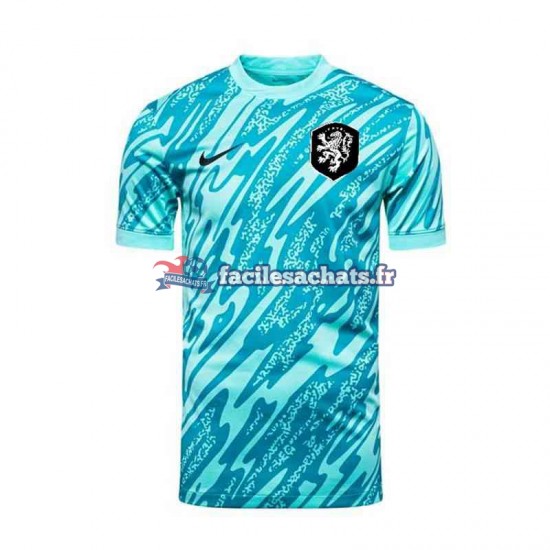 Maillot Pays-Bas Euro 2024 Gardien Bleu 3ème Homme MC