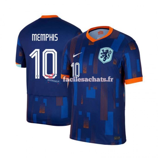 Maillot Pays-Bas Memphis Depay 10 Euro 2024 Extérieur Homme MC