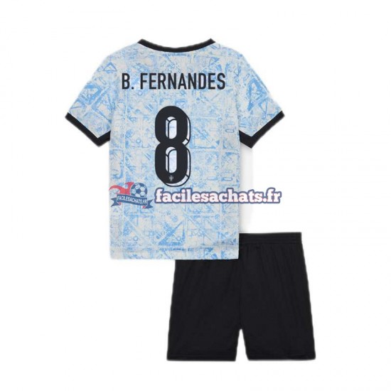 Maillot Portugal Bruno Fernandes 8 Euro 2024 Extérieur Enfant MC