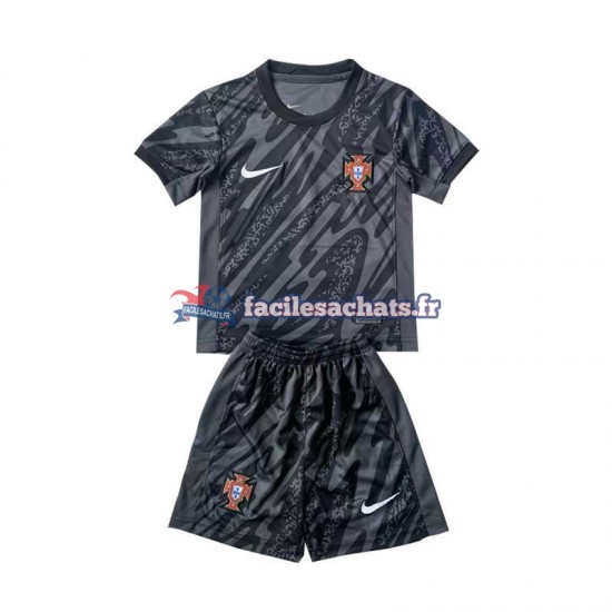 Maillot Portugal Euro 2024 Gardien Noir Extérieur Enfant MC