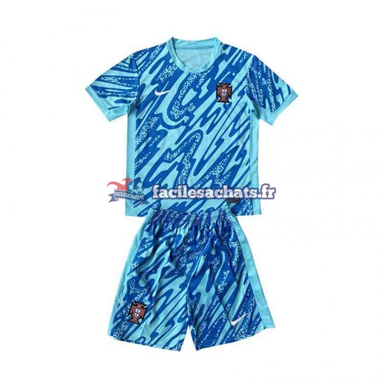 Maillot Portugal Euro 2024 Gardien Bleu 3ème Enfant MC