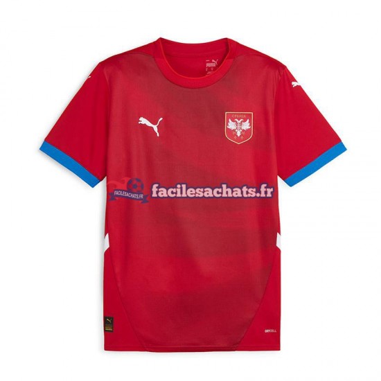 Maillot Serbie Euro 2024 Rouge Domicile Homme MC