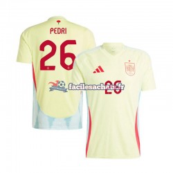 Maillot Espagne Pedri 26 Euro 2024 Extérieur Homme MC
