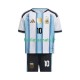 Maillot Argentine Lionel Messi 10 Domicile Coupe du Monde 2026 Enfant MC