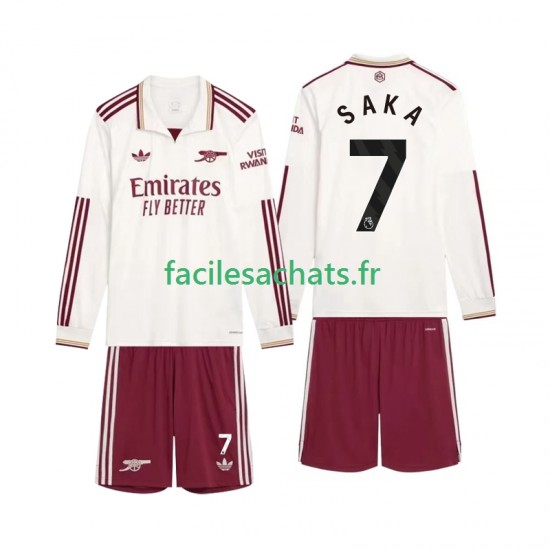 Maillot Arsenal Saka 7 2025-2026 3ème Enfant ML