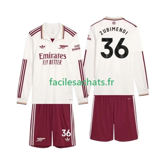 Maillot Arsenal Zubimendi 36 2025-2026 3ème Enfant ML