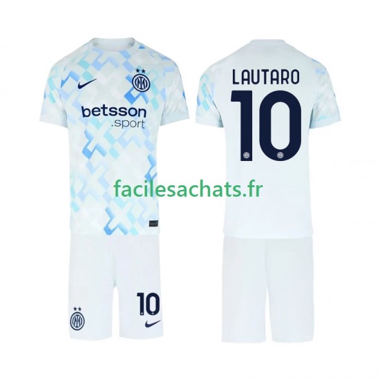 Maillot Inter Milan Lautaro Martinez 10 2025-2026 Extérieur Enfant MC