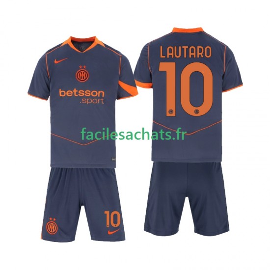 Maillot Inter Milan Lautaro Martinez 10 2025-2026 3ème Enfant MC