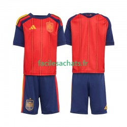 Maillot Espagne Domicile Coupe du Monde 2026 Enfant MC