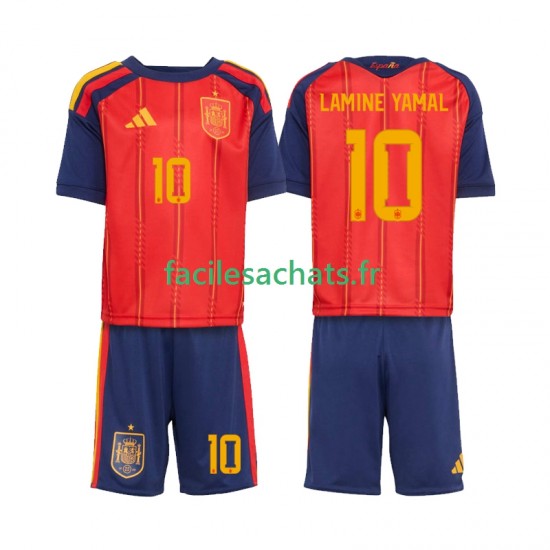Maillot Espagne Lamine Yamal 10 Domicile Coupe du Monde 2026 Enfant MC