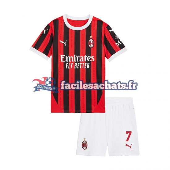 Maillot AC Milan Alvaro Morata 7 2024-2025 Domicile Enfant MC