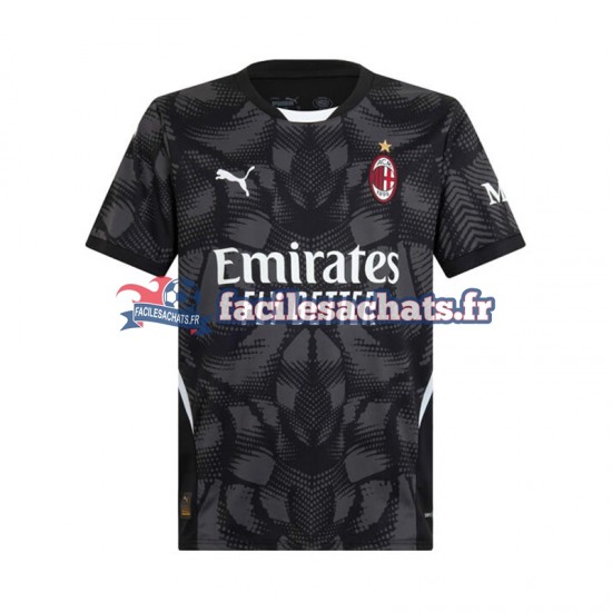 Maillot AC Milan 2024-2025 Gardien Noir Domicile Homme MC