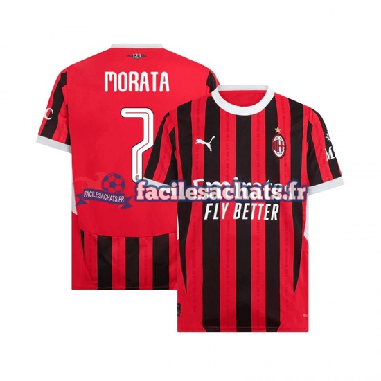 Maillot AC Milan UCL Font MORATA 7 2024-2025 Domicile Homme MC