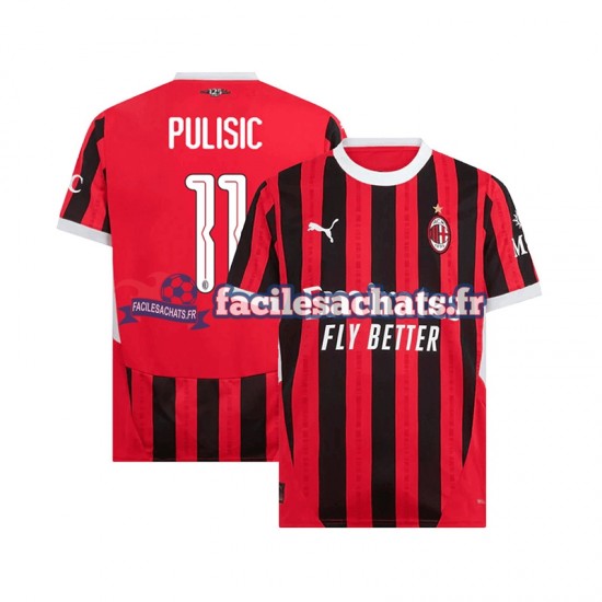 Maillot AC Milan UCL Font PULISIC 11 2024-2025 Domicile Homme MC