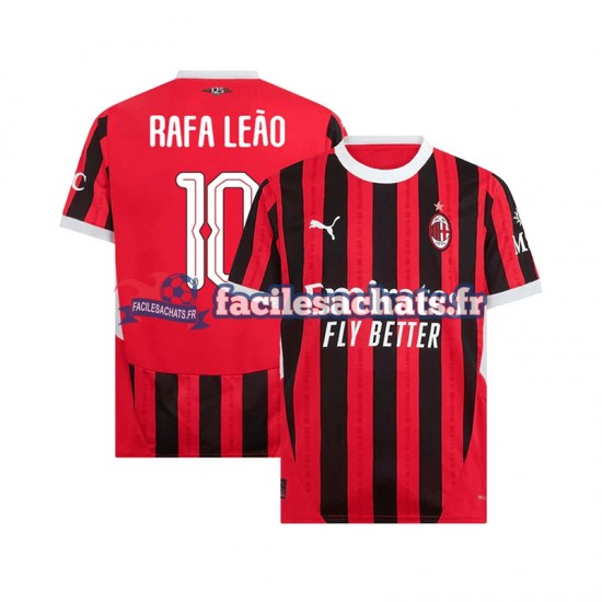 Maillot AC Milan UCL Font RAFA LEAO 10 2024-2025 Domicile Homme MC