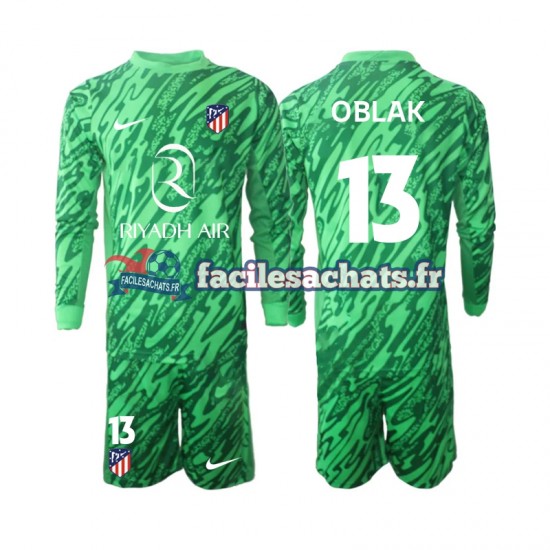 Maillot Atlético Madrid Jan Oblak 13 2024-2025 Gardien Extérieur Enfant ML