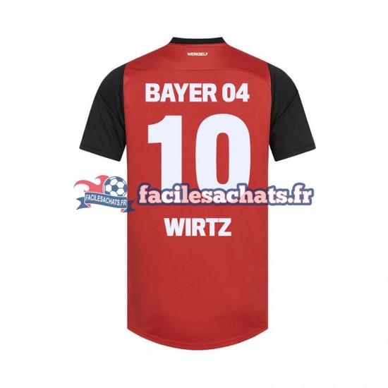 Maillot Bayer 04 Leverkusen Florian Wirtz 10 2024-2025 Domicile Homme MC