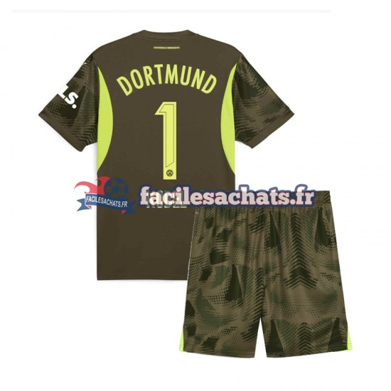 Maillot Borussia Dortmund Gregor Kobel 1 2024-2025 Gardien Extérieur Enfant MC