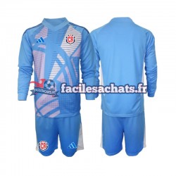 Maillot Costa Rica 2024 Gardien Bleu Domicile Enfant ML
