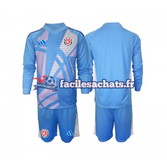 Maillot Costa Rica 2024 Gardien Bleu Domicile Enfant ML