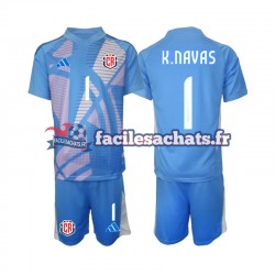 Maillot Costa Rica Keylor Navas 1 2024 Gardien Bleu Domicile Enfant MC