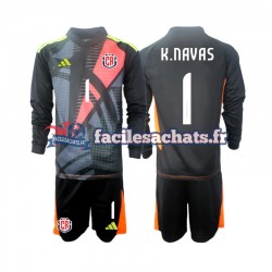 Maillot Costa Rica Keylor Navas 1 2024 Gardien Noir 3ème Enfant ML