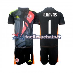 Maillot Costa Rica Keylor Navas 1 2024 Gardien Noir 3ème Enfant MC