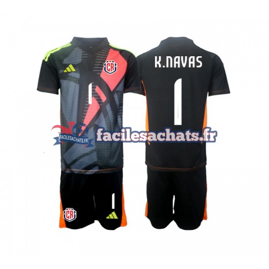 Maillot Costa Rica Keylor Navas 1 2024 Gardien Noir 3ème Enfant MC