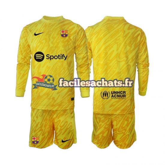 Maillot FC Barcelone 2024-2025 Gardien Extérieur Enfant ML