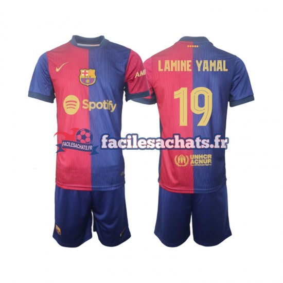 Maillot FC Barcelone UCL Font Lamine Yamal 19 2024-2025 Domicile Enfant MC